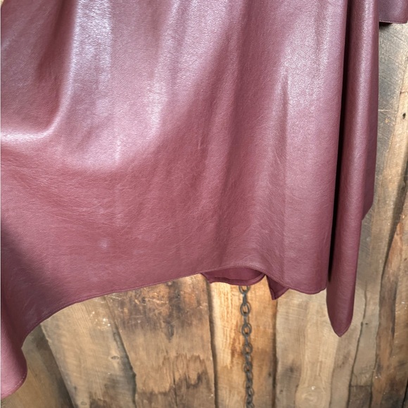 BCBG MaxAzria Brown Faux Leather Dress - Size XX-Small - Picture 4 of 13